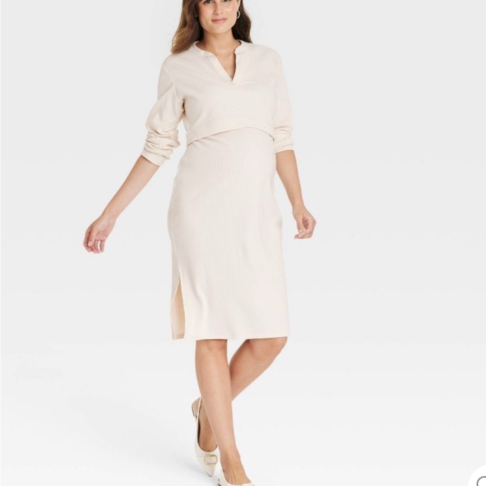 Elegant Cream Midi Dress